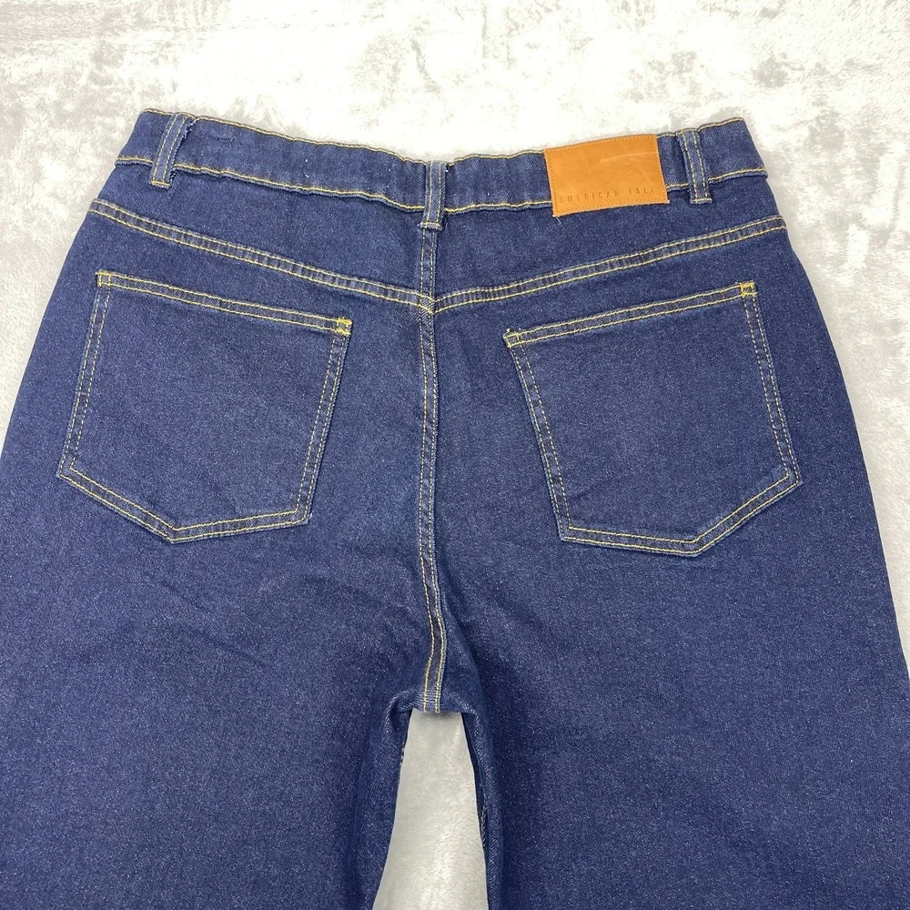 American Tall Jeans Mens 33/35 Ink‎ Blue Harper High Rise Straight Leg Outdoor